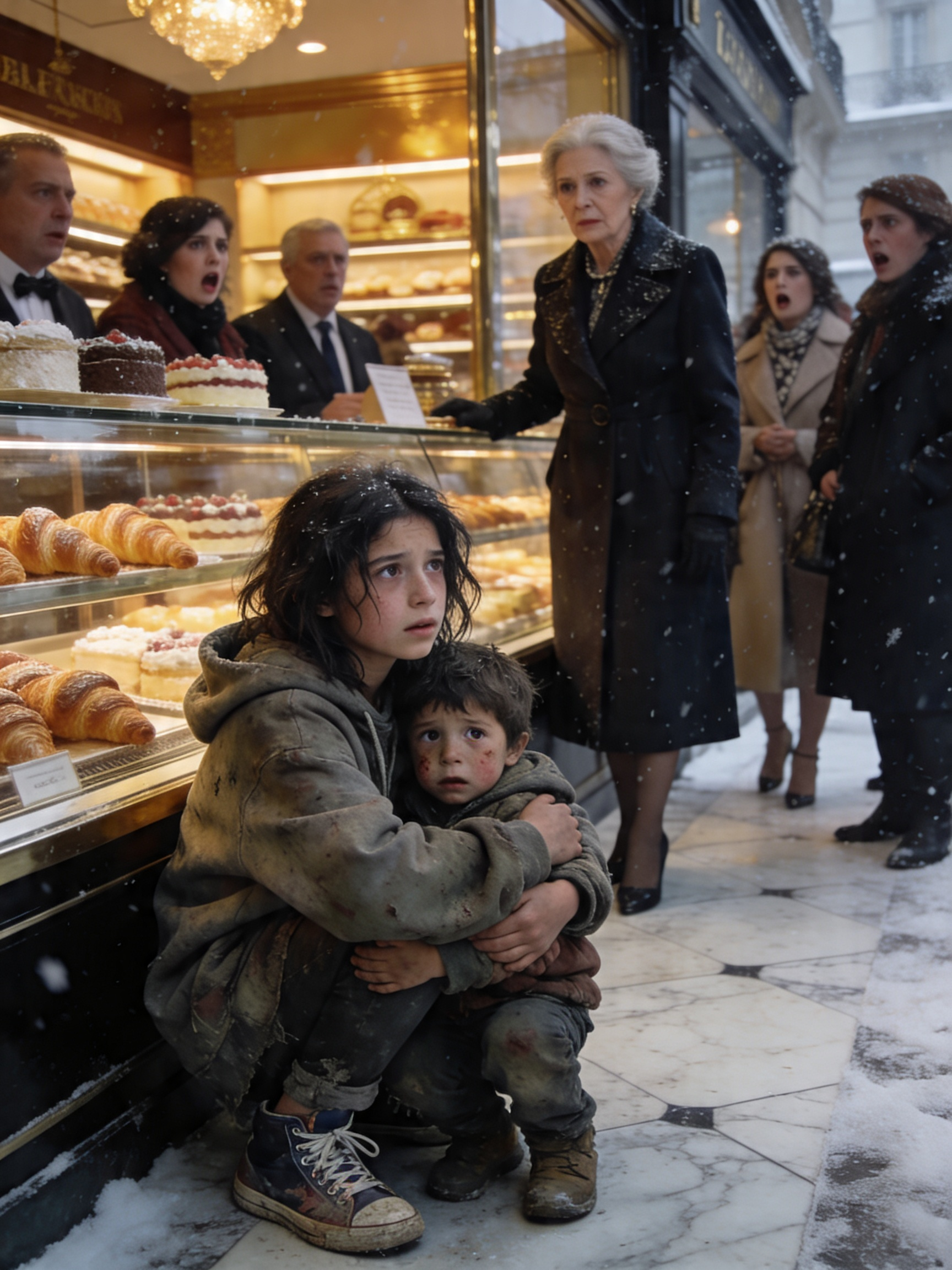 🚨 TWO HOMELESS CHILDREN WALKED INTO THE MOST LUXURIOUS BAKERY IN THE CITY… AND WHAT HAPPENED NEXT SHOCKED EVERYONE.