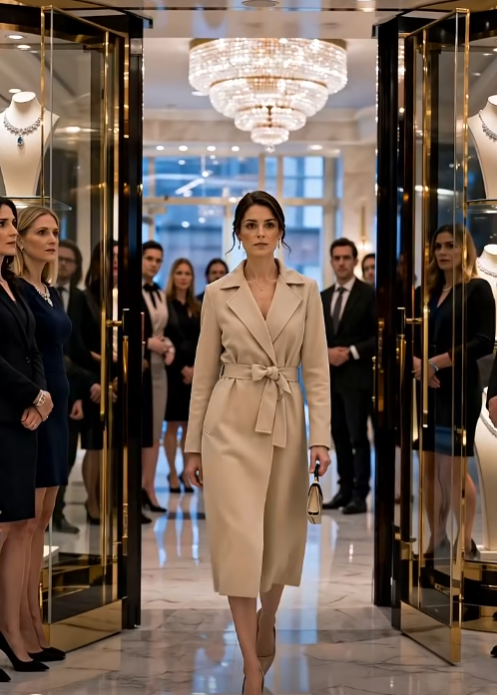 "The flagship showroom of Lawrence & Co. Fine Jewels on Fifth Avenue  was a blinding temple of polished marble,  heavy crystal chandeliers,