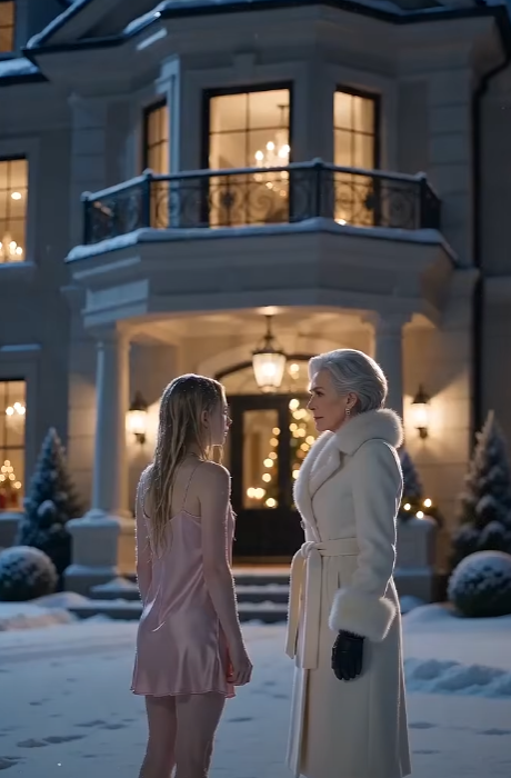 "It was -10°C on Christmas Eve. My dad locked me out in the snow for ""talking back to him at dinner."" I watched them open presents through the window. An hour later, a black limo pulled up. My billionaire grandmother stepped out. She saw me shivering, looked at the house and said one word: ""Demolish.""