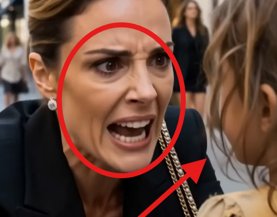 “Give it back!” The rich woman grabbed the little girl’s arm in the middle of the shopping street so hard the child almost dropped to her knees. People stopped.