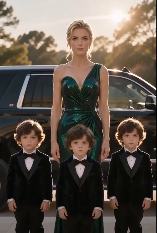 omg"I brought my five-year-old triplet sons to my millionaire ex-husband’s wedding—and within seconds, an entire mansion full of wealthy guests fell silent. They thought they were inviting a broken woman to witness her replacement. Instead, they came face-to-face with a secret that had been hidden for five years, a secret powerful enough to turn the wedding of the year into the scandal of the decade.