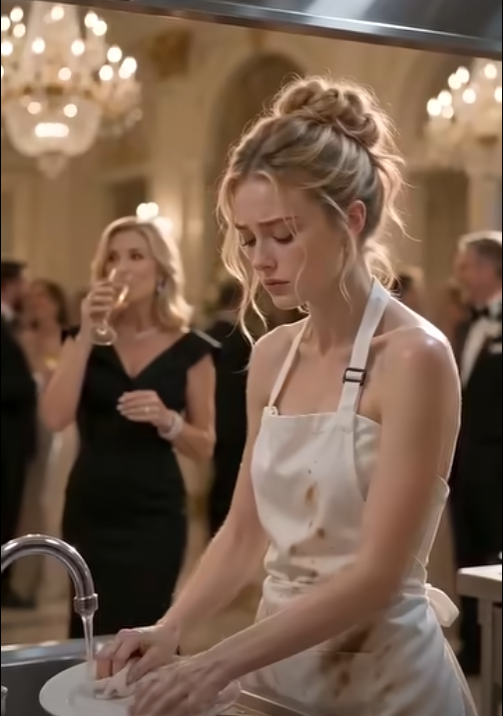 "They forced her to wash dishes at a banquet, then they laughed mockingly as she scrubbed the dinner plates – until her husband walked in and asked why the hostess was wearing an apron?