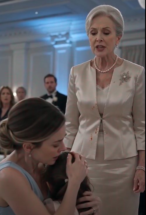 What was supposed to be a beautiful wedding reception turned into the moment my marriage finally died. My daughter accidentally bumped my mother-in-law’s plate, and instead of acting like a grown woman, she shoved an 8-year-old child to the floor in front of hundreds of people, then threw food over her while calling her stupid and badly raised.
