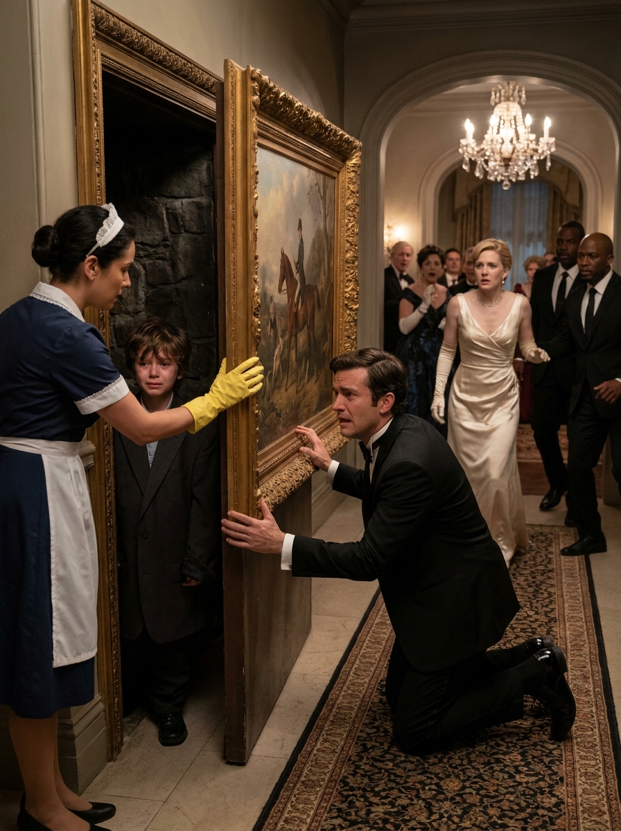 """Your Son Is Behind the Painting.” The Housekeeper Heard a Child Crying Behind the Wall—And Exposed the Billionaire’s New Wife in Front of New York’s Elite