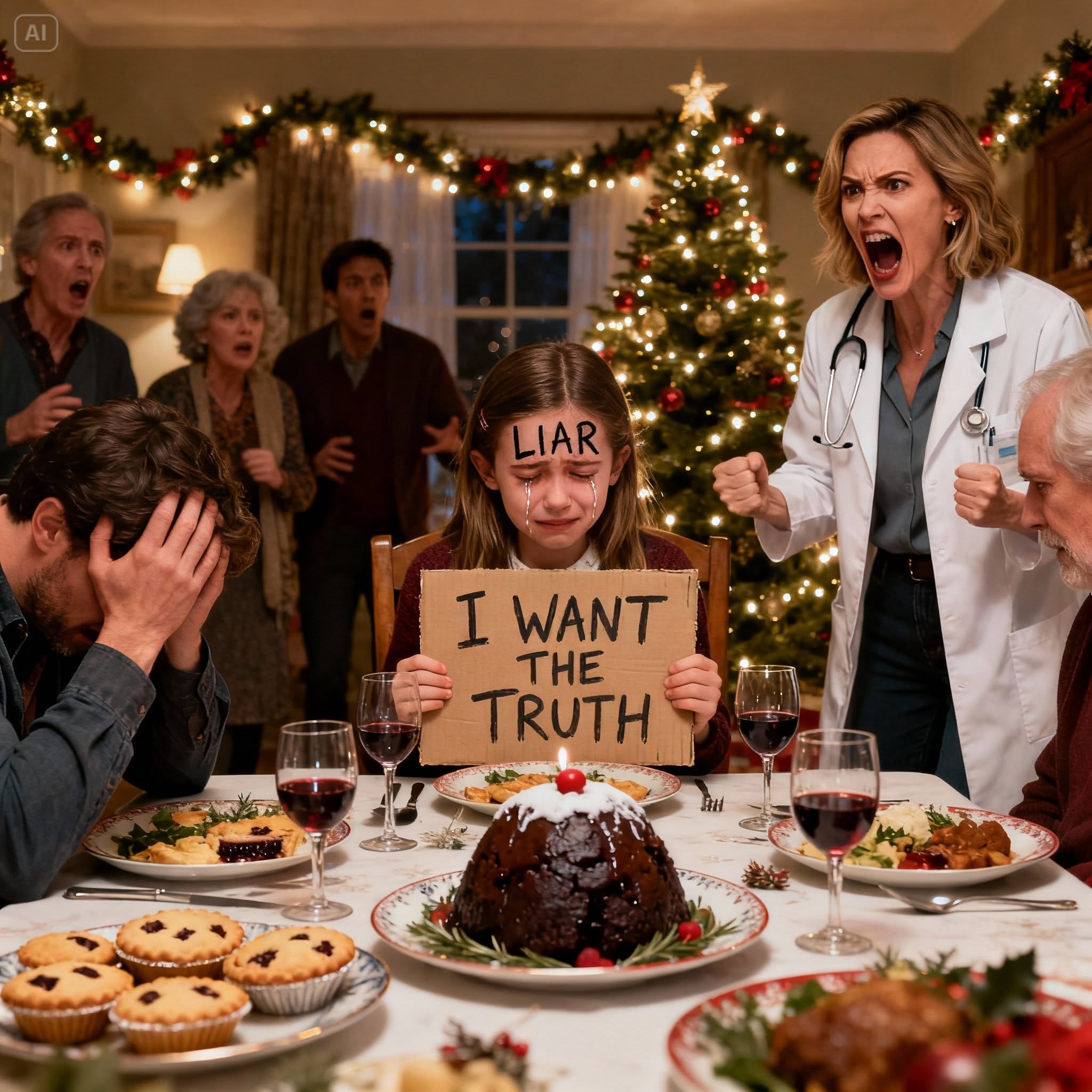 At Christmas, while I was at work, my family accused my seven-year-old daughter of lying and punished her harshly. They hung a sign around her neck that said “FAMILY DISGRACE,” left her starving in a corner, and ignored her for hours. I didn’t cry when I found out — I made a plan. Two days later, their phones wouldn’t stop ringing…
