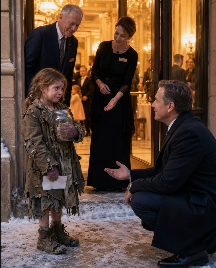 “I’m Poor… They Won’t Let Me In,” a 7-Year-Old Trembled—Until a CEO Knelt Beside Her and Did This