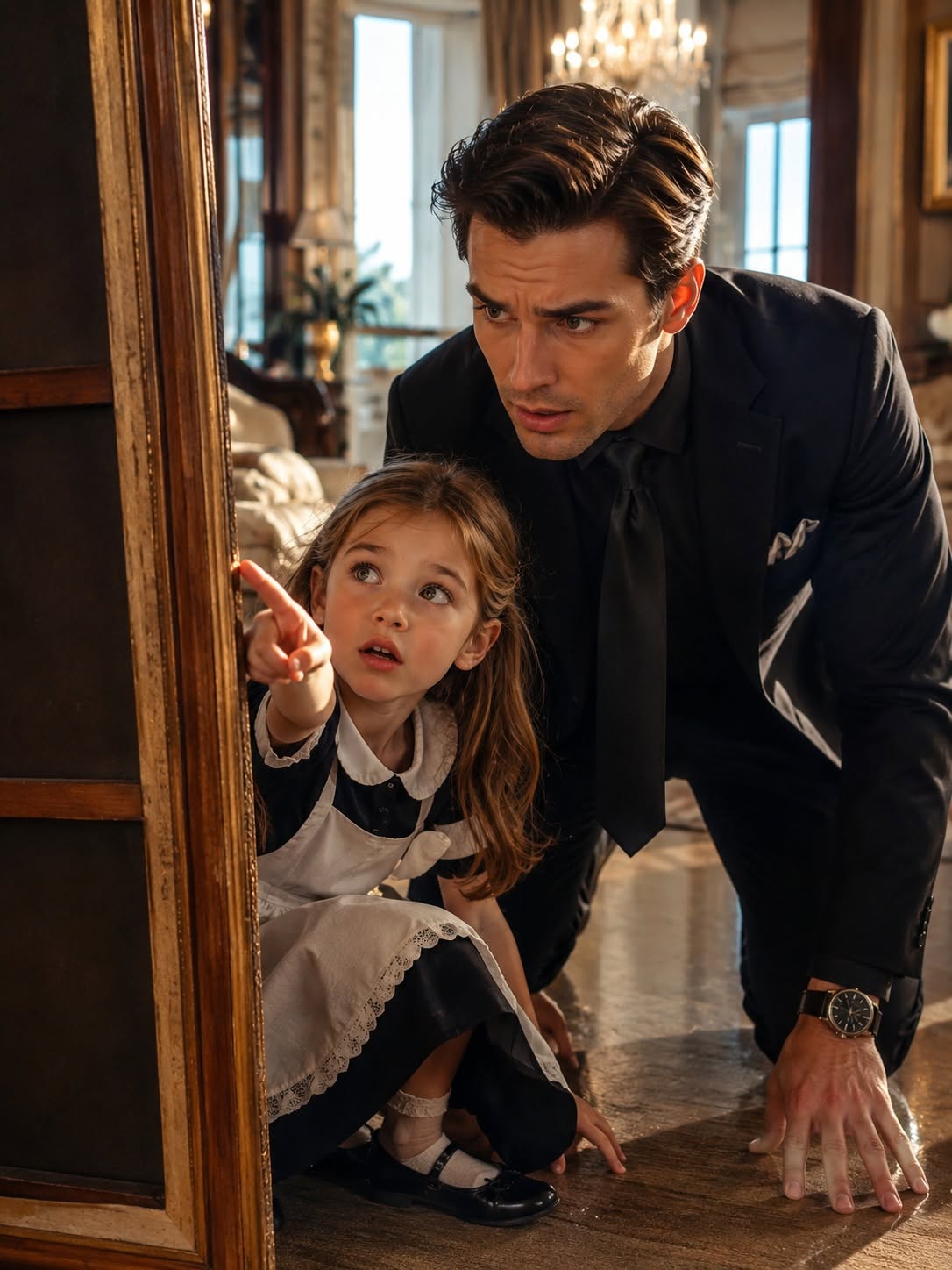 "Check Behind the Painting, Sir." The Maid's Little Daughter Whispered—The Mafia Boss Froze in Shock