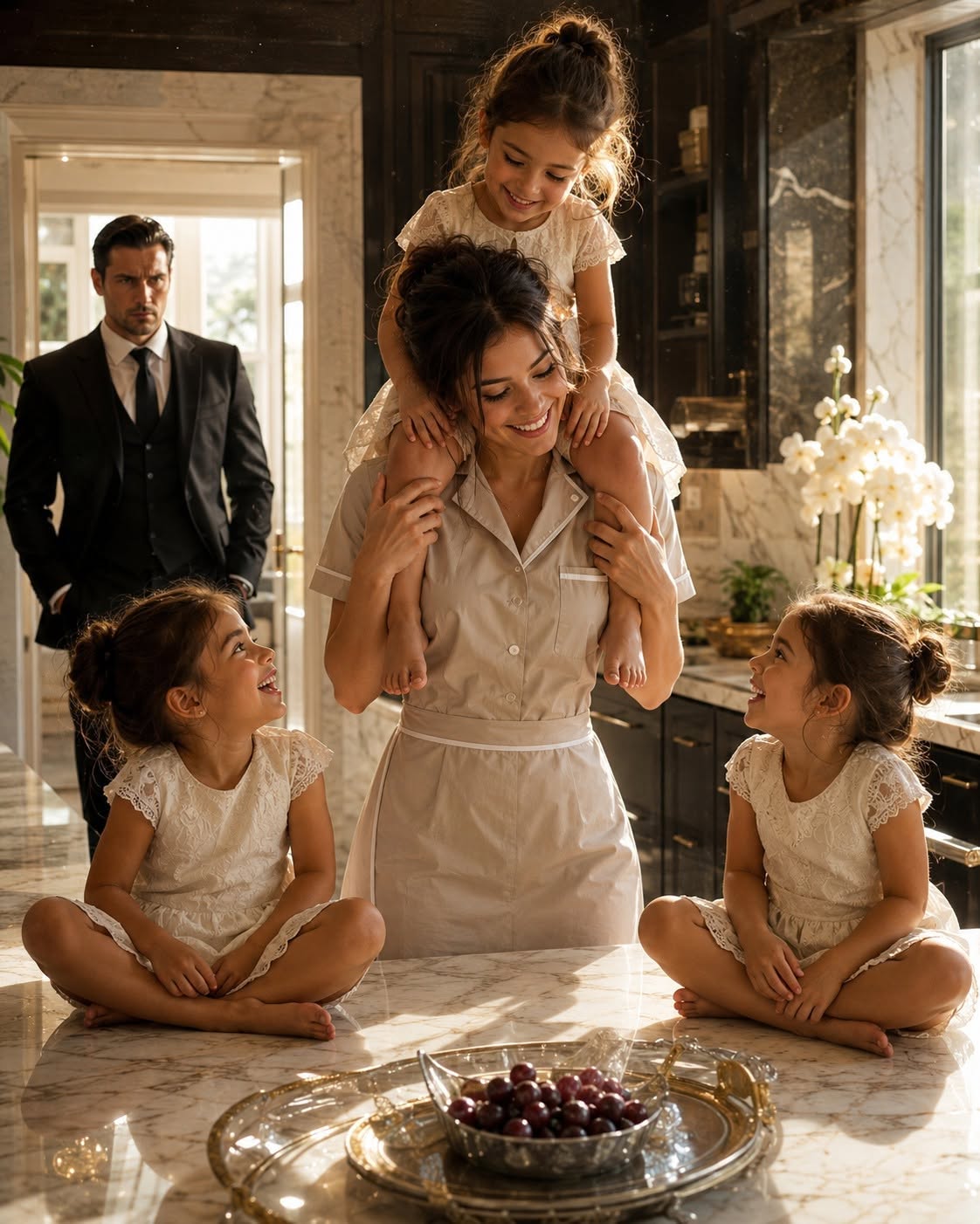 The Mafia Boss Came Home Without Warning and Found the Maid Protecting His Triplets—What Happened Next Left Him Speechless