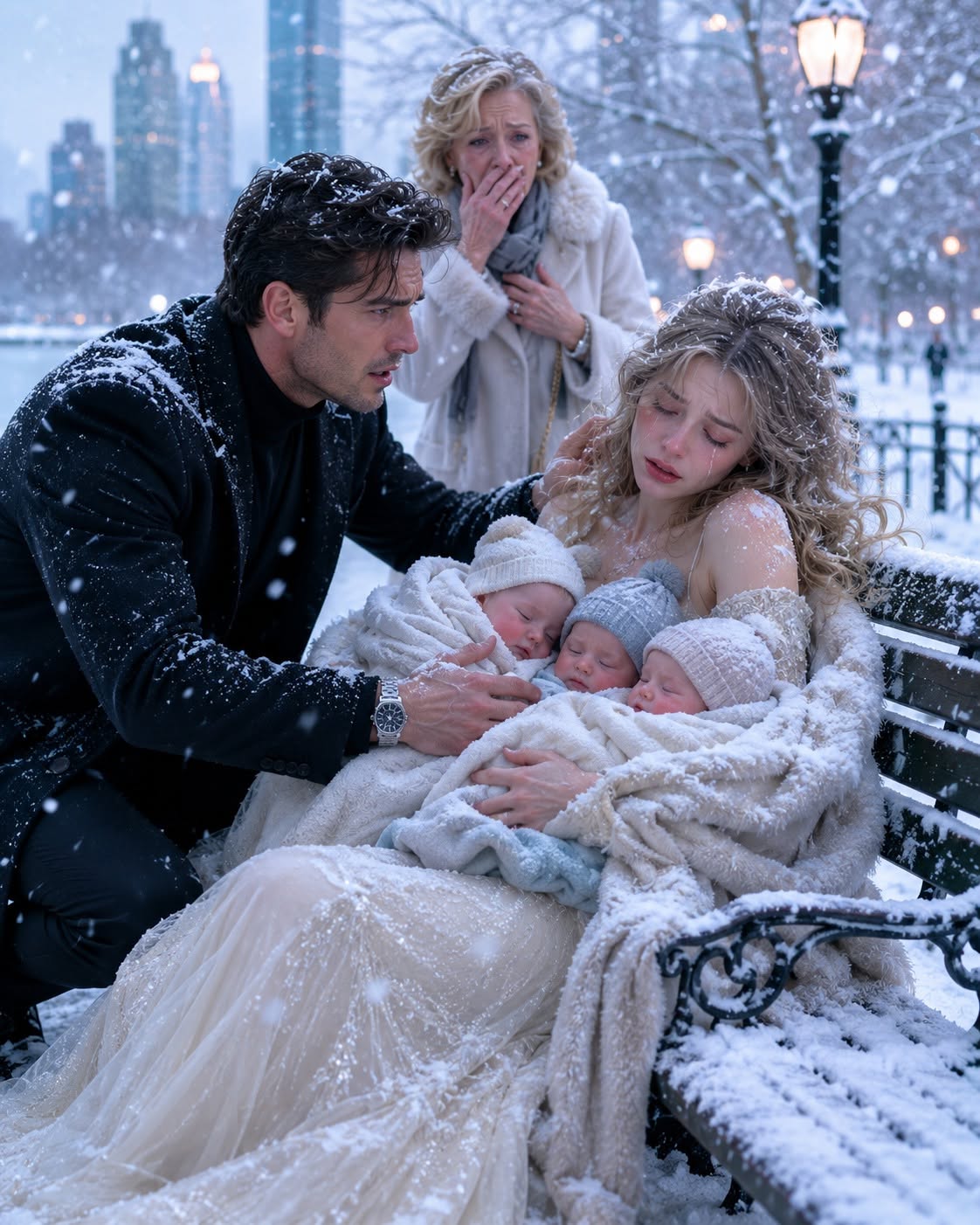 I found my ex sleeping on a bench in Central Park with three babies pressed against her chest to keep them from freezing. I thought my billion-dollar empire had made me untouchable, but one tiny hand slipping from a blanket destroyed me. Then my mother whispered, “Yes, Nathan. They’re yours.”