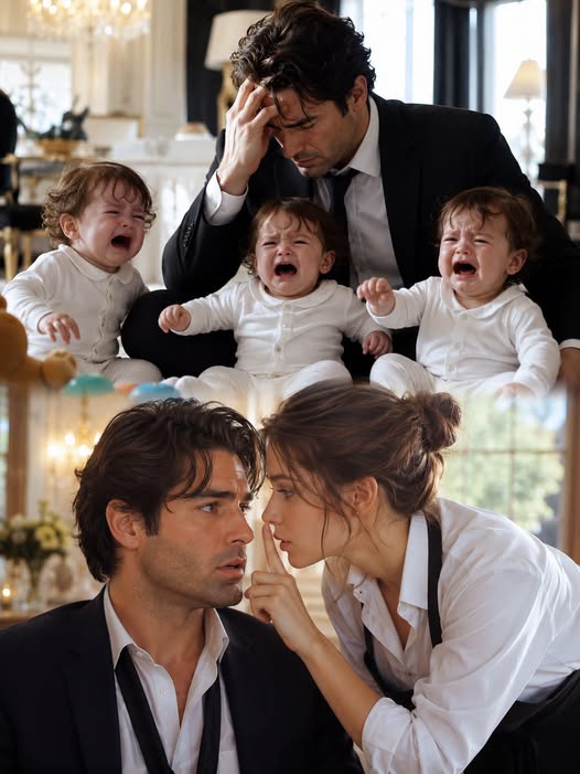 403 The Mafia Boss's Triplets Wouldn't Stop Crying—Until a Fired Waitress Whispered One Word That Brought Him to His Knees
