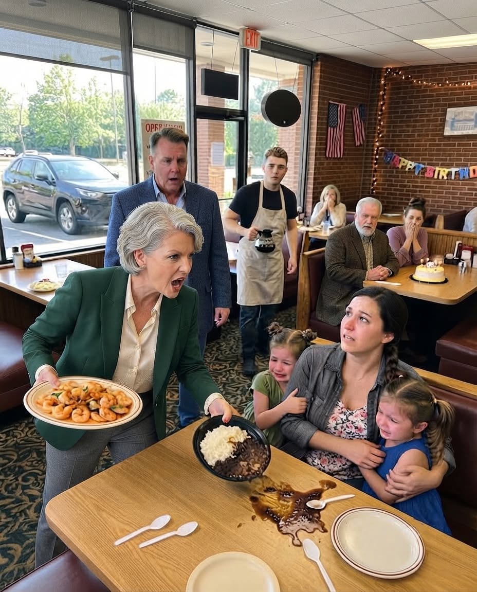 "My mother-in-law snatched the shrimp right off my daughters’ plates during a family celebration and hissed, “They can eat leftovers,” never realizing I had already prepared something that would silence the entire room.