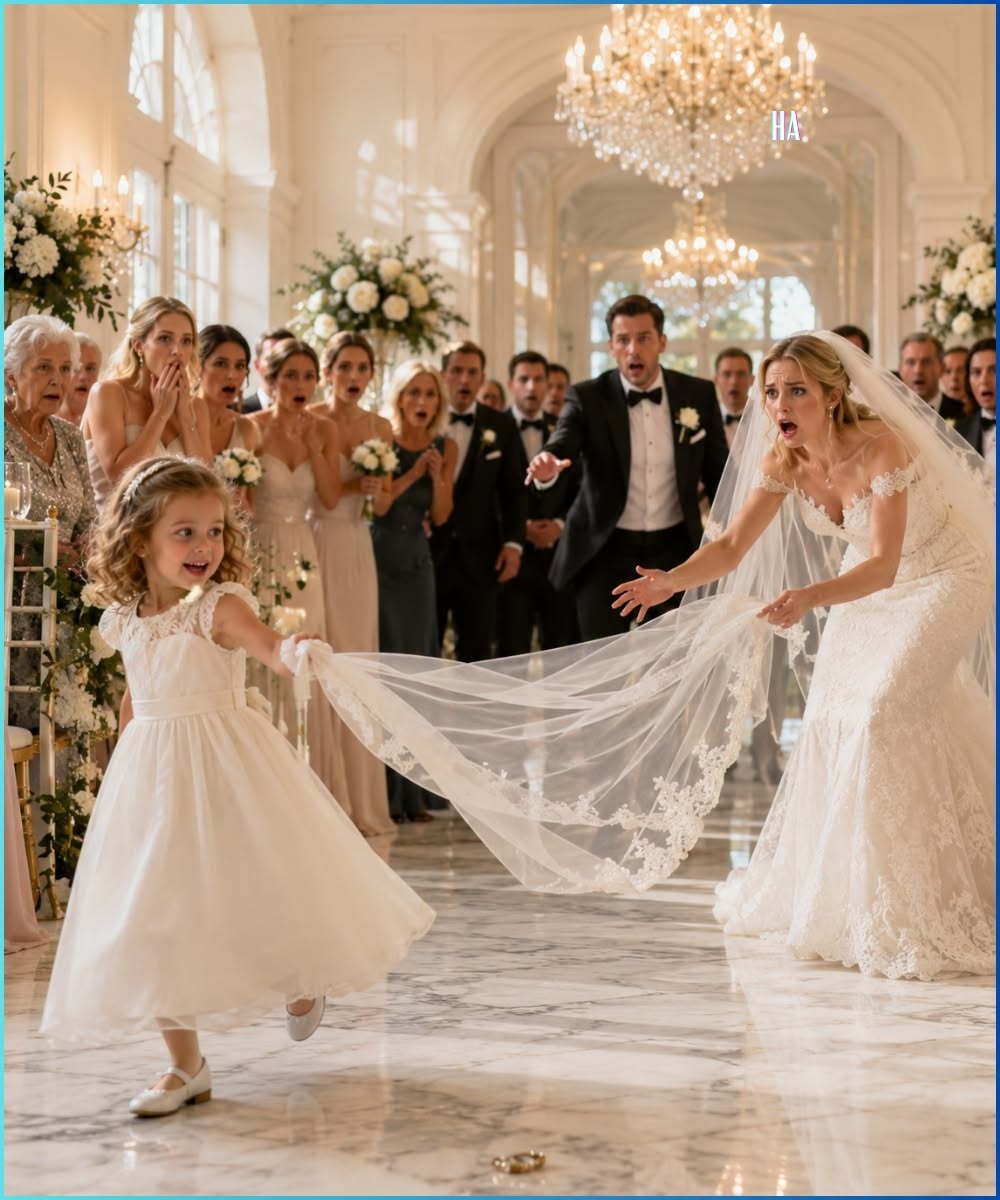 The Maid’s Little Girl Stole the Bride’s Veil and What Fell From the Hem Stopped the Wedding Cold