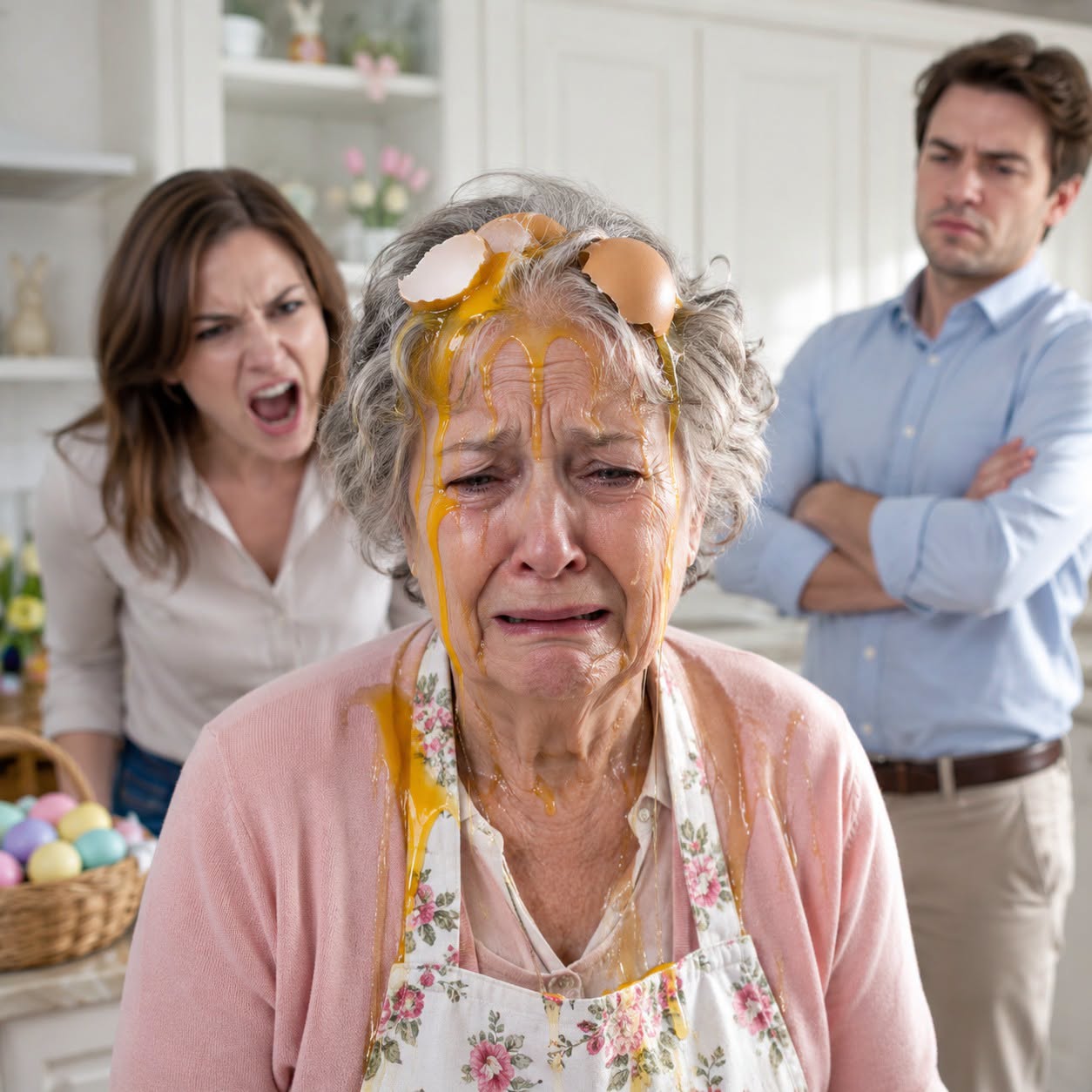 I was preparing Easter dinner when my daughter-in-law swept into the kitchen, tasted the sauce, and spat, “You call this cooking? No wonder everyone avoids your food.” My son stood beside her, smirking without saying a word. I quietly removed my apron and smiled. “Then you won’t need my house for your party.” Minutes later, I canceled the celebration, changed the locks, and handed them an eviction notice instead of Easter dessert.