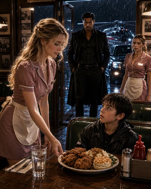 A soaking-wet little boy wandered into my struggling Chicago diner during the worst storm of the year, shivering so violently he could barely hold the tiny paper bag clutched in his hands. Giving him a free meal felt like the only decent thing to do, but before midnight, his father—the most feared mafia boss in the city—would walk through my front door, and one quiet sentence would change my life forever.