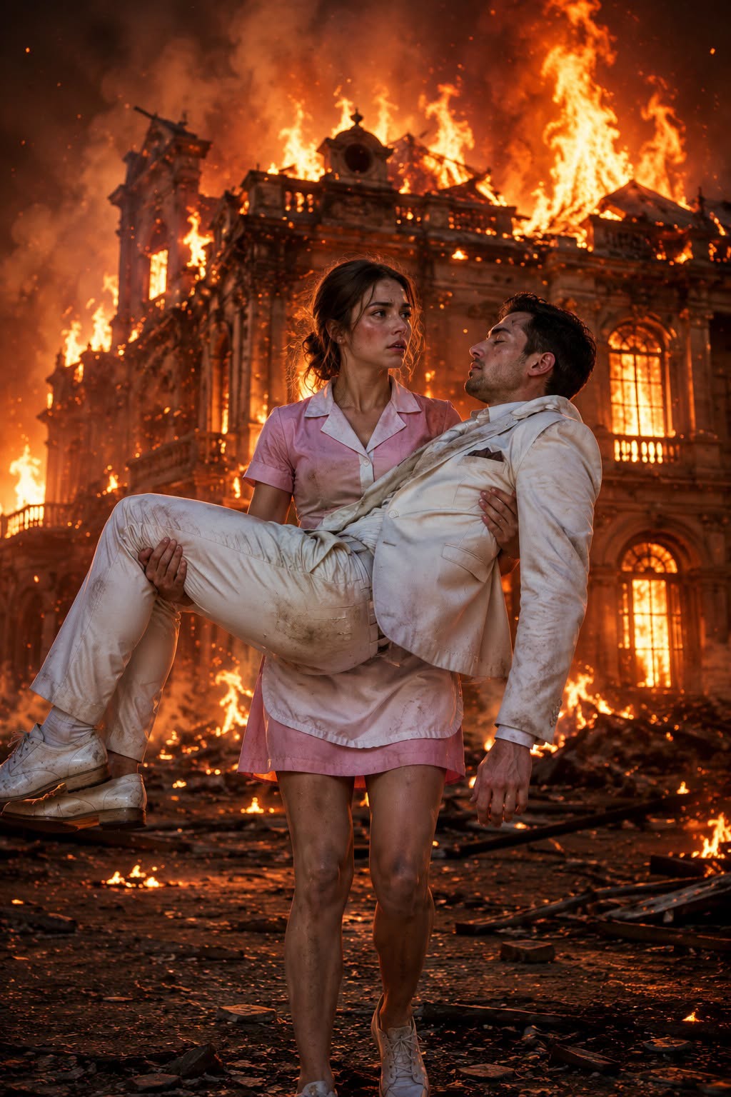 The Mansion Caught Fire and Everyone Ran for Their Lives—But When the Family Refused to Go Back for the Disabled Heir, the Maid Entered the Flames and Discovered Why They Had Left Him There
