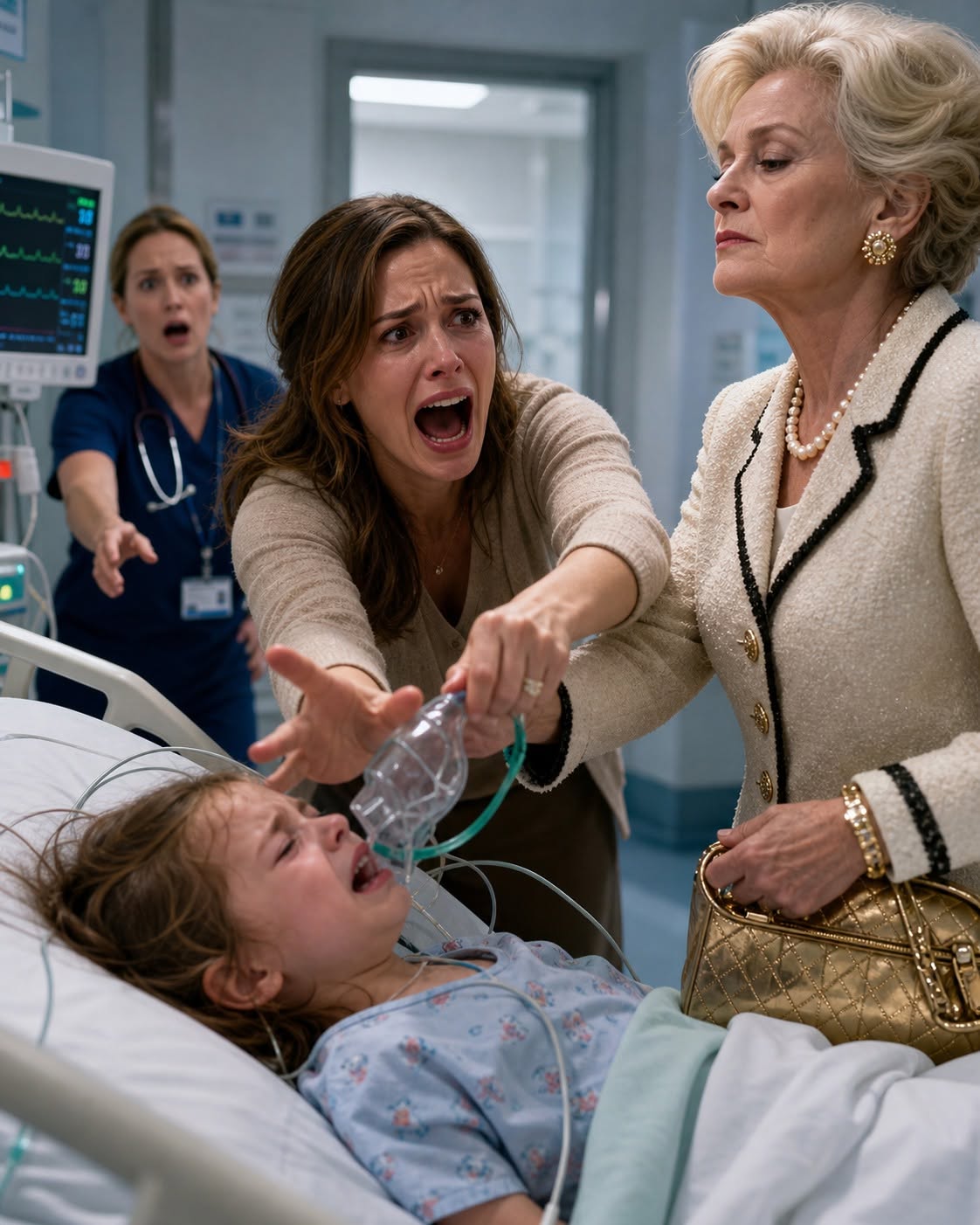 """While my daughter fought to breathe in intensive care, my mother called me dramatic… and seconds later, she did something no grandmother should ever do.