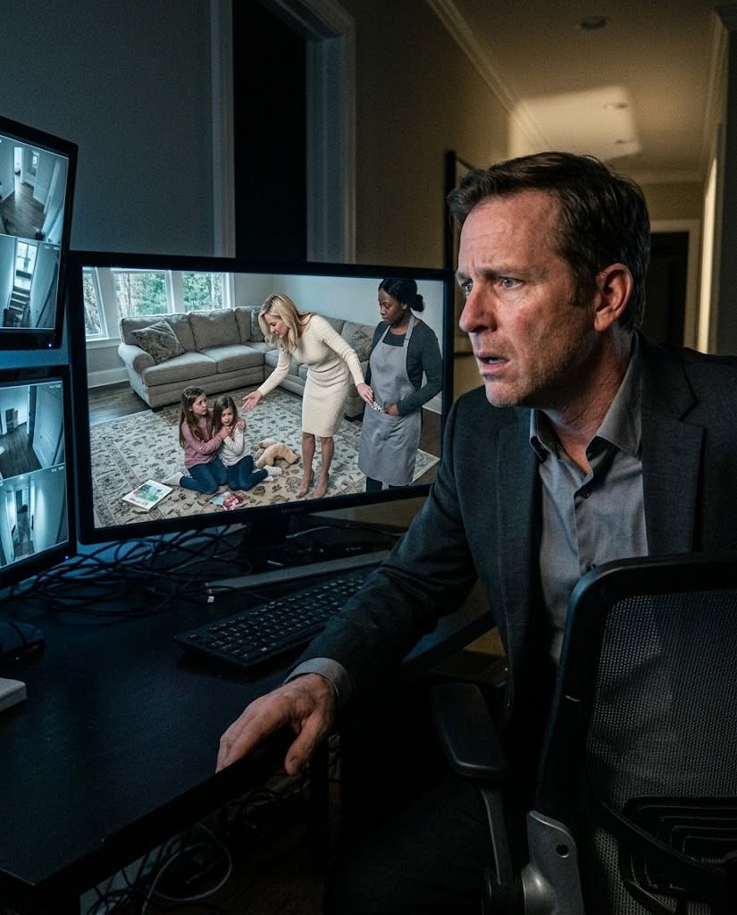 But what he saw on the hidden cameras between his housekeeper and his daughters made his blood turn to ice.