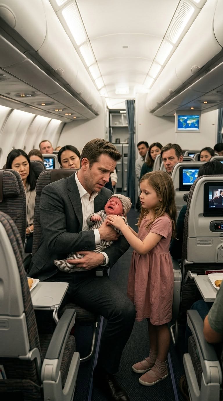 The Billionaire’s Baby Screamed Through the Entire Flight—Until a Quiet Girl From Economy Walked Over and Did Something That Left Everyone, Including the Child’s Father, Completely Stunned