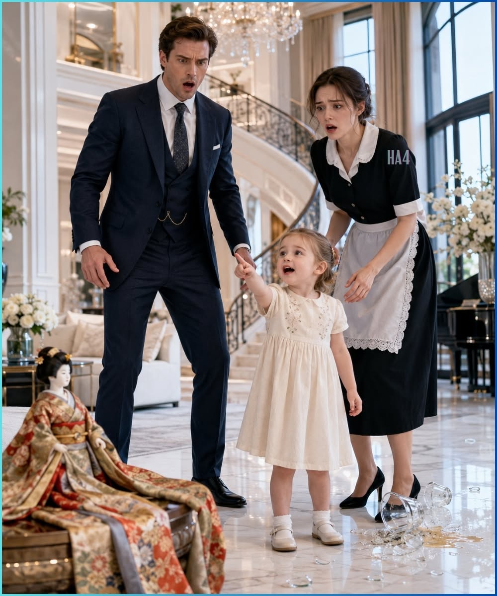 the billionaire heard the maid’s three-year-old speak perfect Japanese, and the secret behind it shattered the mansion