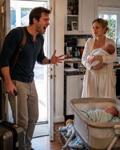 I never imagined that four weeks after giving birth to twins, my husband would abandon us for a month-long vacation across Europe—and return home to find his entire life waiting to collapse on the other side of our front door.