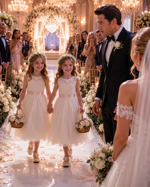 My Twin Daughters Walked Down the Aisle—Then the Billionaire Groom Froze Like He Had Seen Ghosts