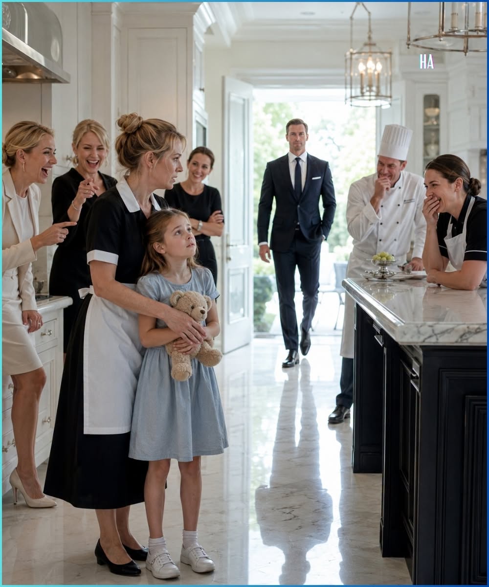 Everyone Laughed at the Maid’s Little Girl Until the Billionaire Walked Into the Kitchen and Changed Her Life