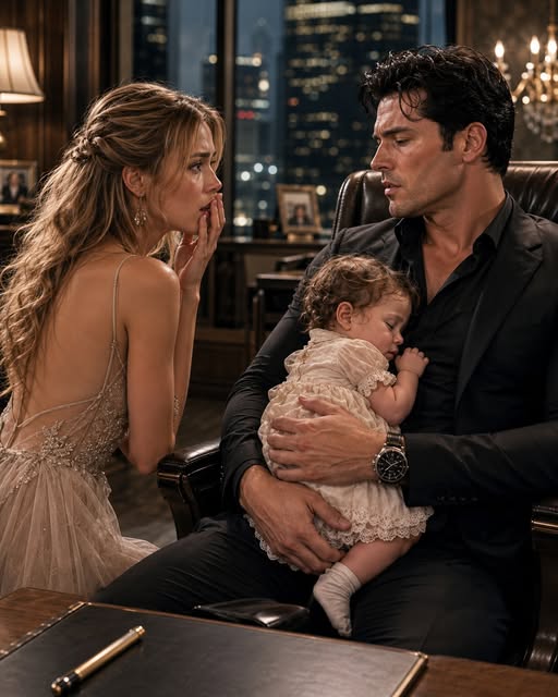 I walked into my billionaire boss’s office convinced I was about to lose everything for bringing my little daughter to work. Instead, I found the coldest man in Chicago asleep with Lily curled safely against his chest, holding her as if she belonged there.