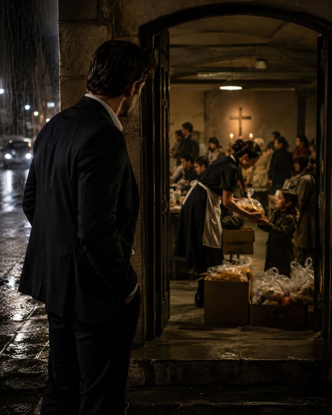 "A Billionaire Followed His Housekeeper for Three Weeks to Catch Her Stealing — What He Found in a Church Basement Broke Him.