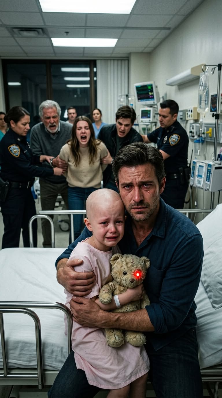 My 7-year-old daughter left me an old teddy bear before she died in my arms. That night, I found a hidden recorder inside her bear