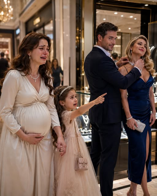Eight Months Pregnant, I Took My 7-Year-Old Daughter Shopping—Then She Saw My Husband Fastening My Promised Diamond Necklace Around Another Woman’s Neck and Whispered, “Mom... Wasn’t That Yours?” He Said, “Without Me, You Have Nothing”—But He Had No Idea What I’d Been Uncovering for Six Months...