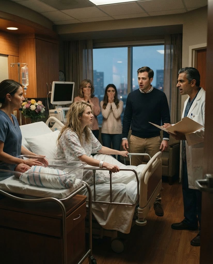My husband held our newborn daughter in a hospital room full of my family, looked straight at me over her tiny blanket, and said, “This is not my child. Get a DNA test.”