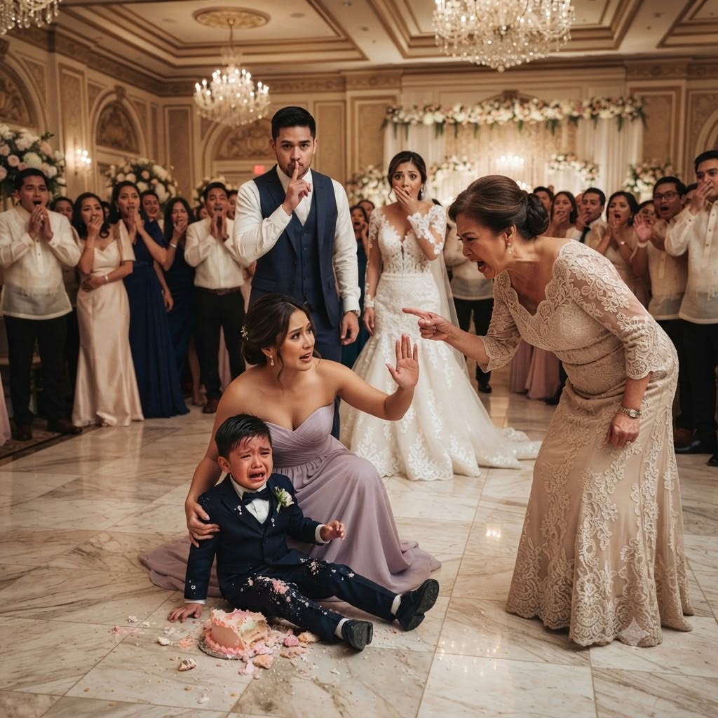 My Mother-in-Law Slapped My Five-Year-Old Daughter Just for Taking a Cupcake at the Wedding. My Husband Whispered, “Don't Ruin My Sister's Big Day.” I Didn't Yell—I Simply Held My Daughter in Silence. But Minutes Later, She Exposed Who Had Really Paid Nearly **₱1,000,000** for the Wedding... and the Groom Immediately Stopped the Ceremony.**