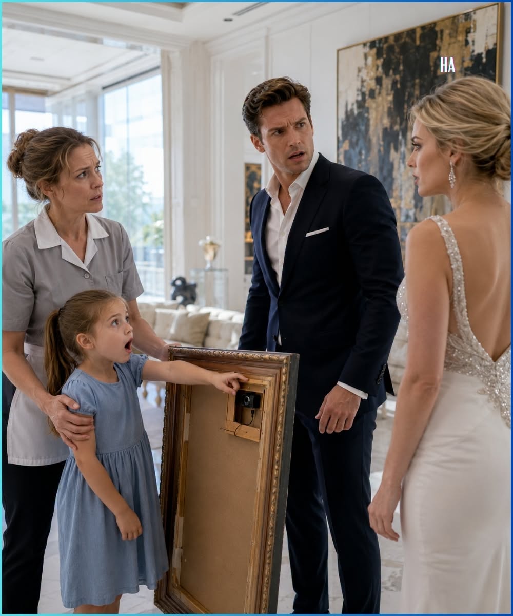 The Cleaning Lady’s Seven Year Old Daughter Found a Camera in the Millionaire’s Painting and Exposed the Woman He Was About to Marry