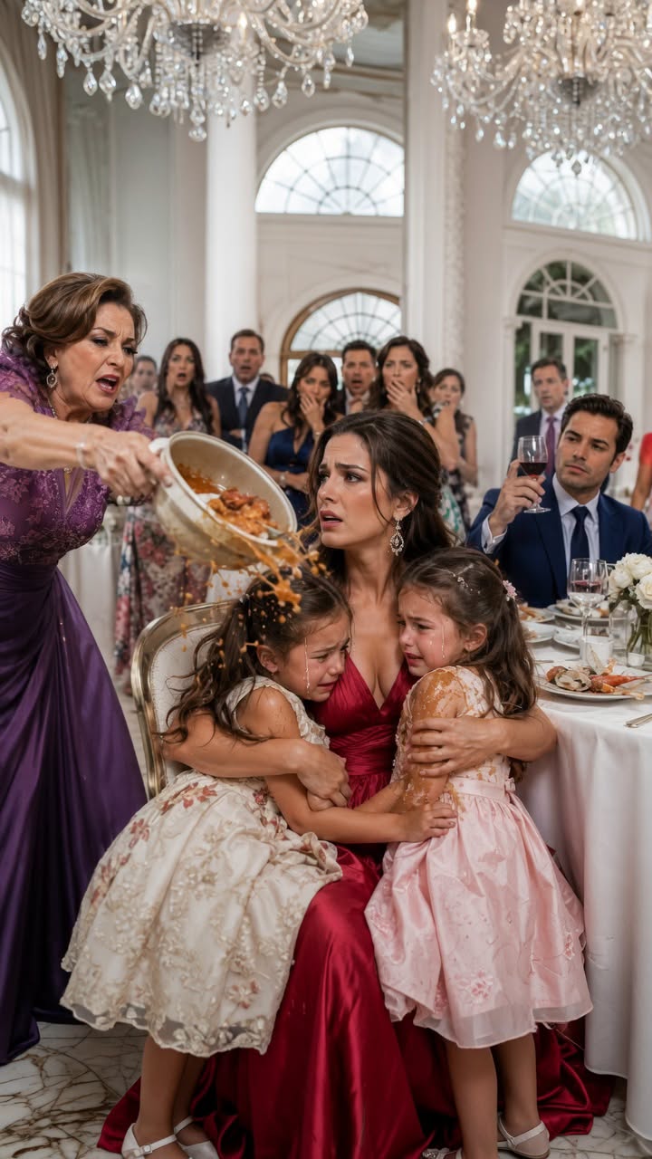 My Mother-in-Law Threw Leftovers at My Two Daughters at a Luxury Party… and a $300,000 Bill Exposed Her Son’s Fraud