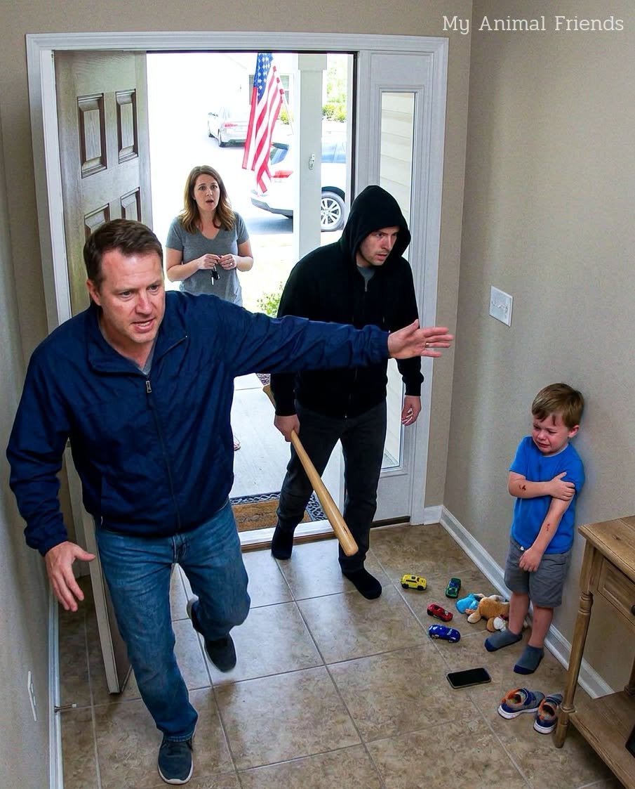 My four-year-old son called me at work, crying: "Dad, Mom's boyfriend hit me with a baseball bat