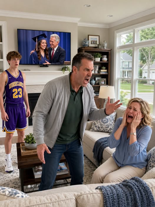 My parents missed my graduation and called it “a parade for losers,” choosing my brother’s basketball game instead. But by 11 PM, my valedictorian speech was trending at #1 on TikTok. When they finally returned home and played it on the television, they froze when they saw the man standing next to me.