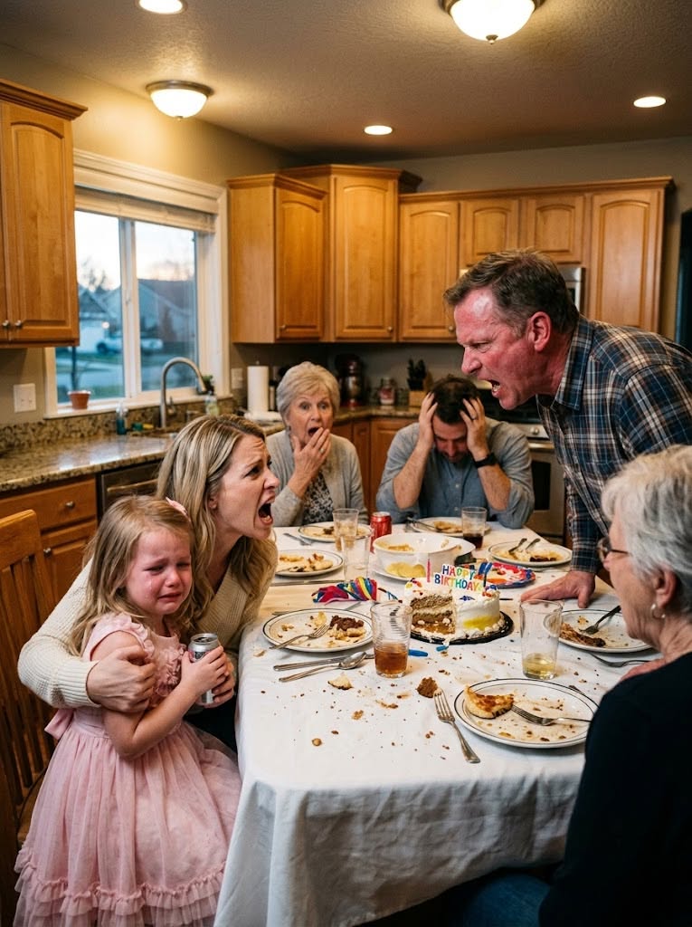 "My Parents Invited Us to My Father’s Birthday Like They Wanted Peace—But When My 3-Year-Old Daughter Picked Up a Soda, He Hit Her in Front of Everyone, My Mother Said She “Deserved It,” and the Moment My Husband Called 911, Their Family Secret Stopped Being Discipline and Became Assault on a Child