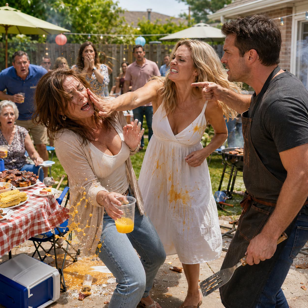 At my family barbecue, I accidentally spilled juice on my brother’s wife. She slapped me in front of everyone and screamed, “Look what you did! You’re pathetic! Clean this up and get out!” My brother glared and said, “Apologize to her or leave.” So I turned and walked away. When they returned home... A shocking surprise was waiting.