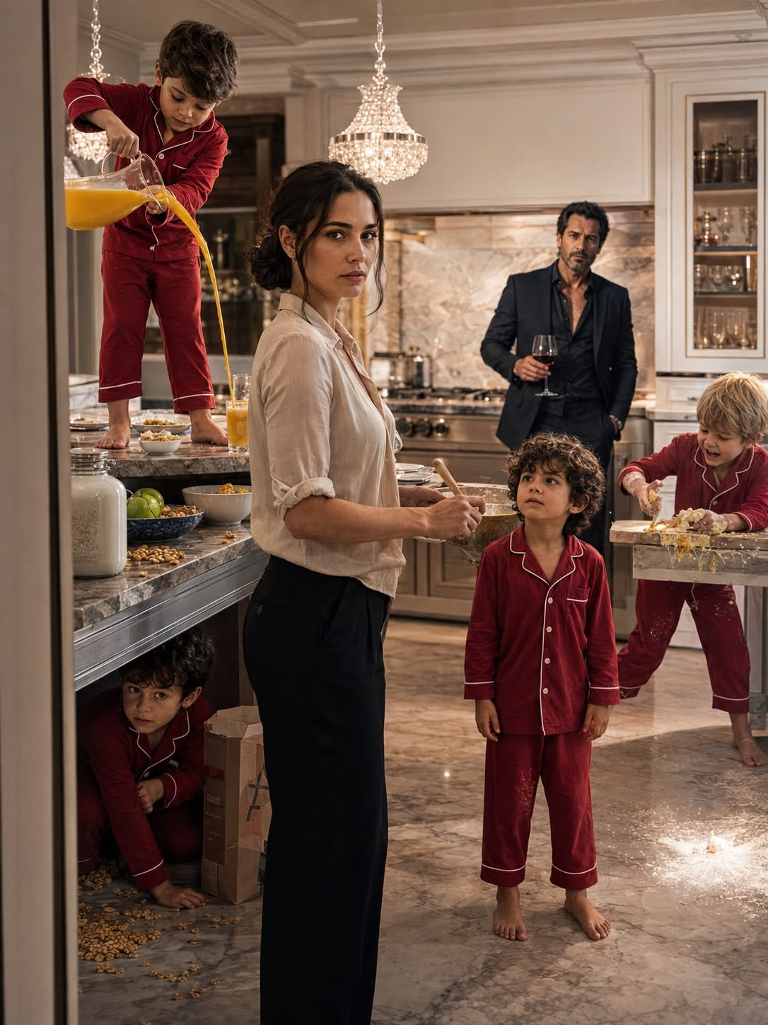 The previous nanny ran out of the mansion wearing only one shoe.