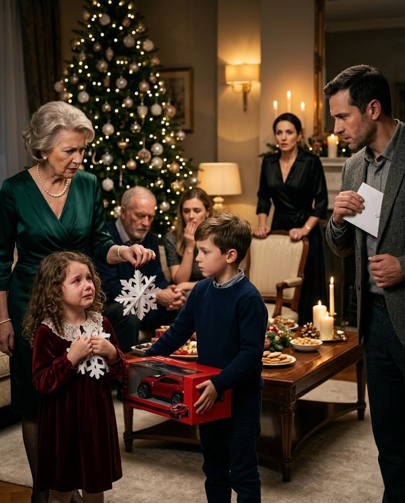 My mother-in-law took my six-year-old daughter's paper snowflake between two fingers in the middle of Christmas dessert and said