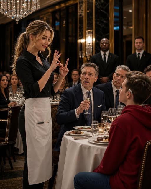 Billionaire Mocked His Deaf Son at Dinner — Then a Broke Waitress Answered Him in Sign Language, and His Smile Vanished