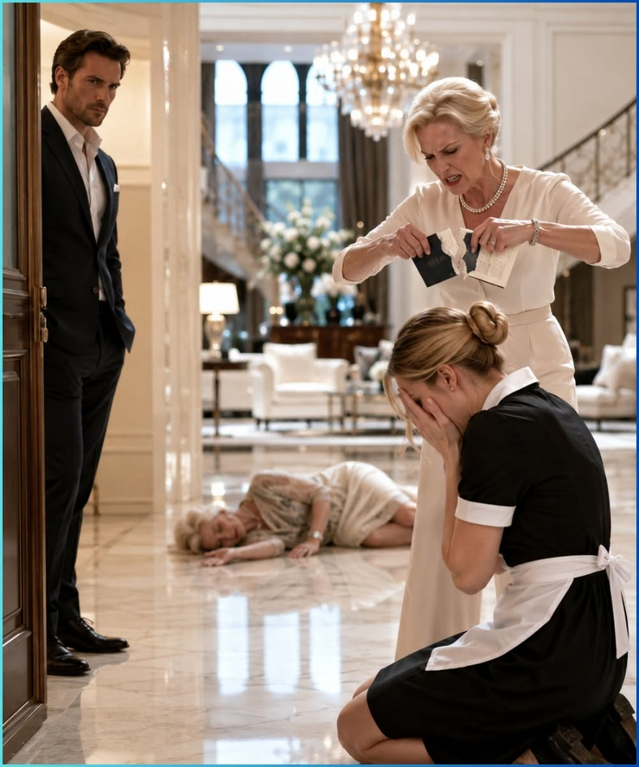 She Tore Up the Maid’s Passport Minutes After Her Mother Died, but the Billionaire in the Doorway Had Already Seen Enough