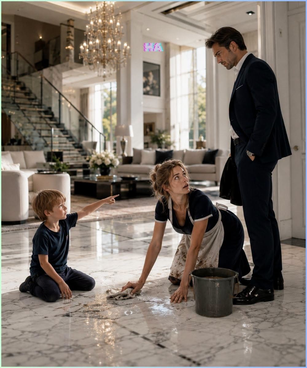 The Billionaire Boss Came Home to Find His Maid on the Floor With His Silent Son, but the Sentence the Boy Finally Spoke Exposed Why She Had Really Entered Their House