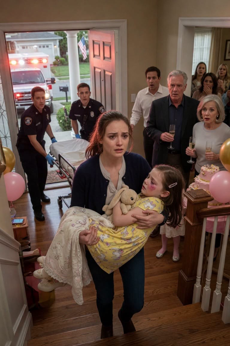 My own parents beat my sleeping six-year-old and smashed her face for my niece's birthday photos. They clinked glasses and laughed, "Finally she'll look as worthless as she is." I didn't argue — I called 911 while their perfect front lawn filled with sirens.