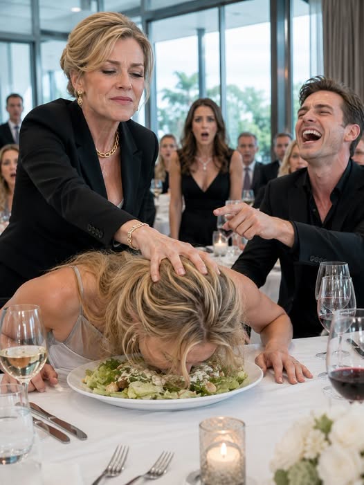 I was just trying to survive dinner when my mother-in-law k:icke:d my chair and sent me face-first into my salad. “Oh honey, maybe next time sit up straighter,” she said, while my husband laughed like it was the funniest thing he’d ever seen. They thought they had humiliated me in public. They had no idea I already knew their secret—or that this dinner was about to destroy both of them.