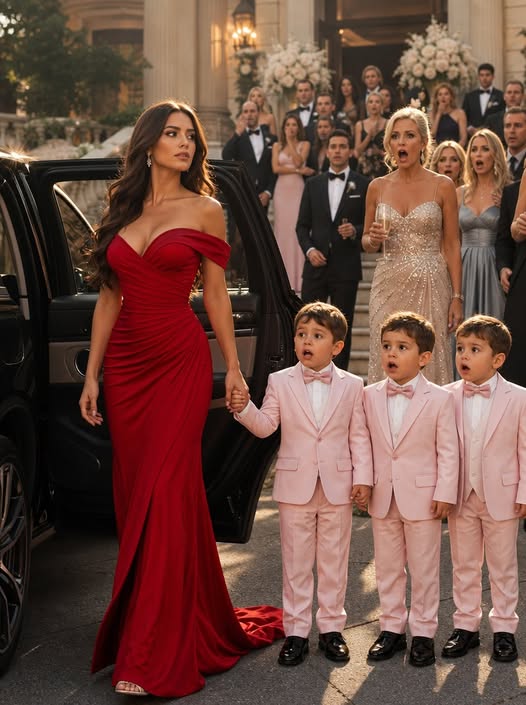 **I Showed Up at My Millionaire Ex-Husband's Wedding With the Three Sons He Never Knew Existed… The Moment His Family Saw Them, the Entire Estate Fell Into Complete Silence.**
