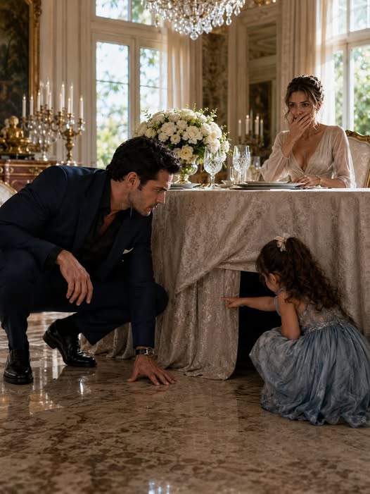 "Look Under the Table, Sir," The Maid’s Toddler Told the Mafia Boss to Look Under the Table—Then One Hidden Hand Exposed the Betrayal Built Around His Bride