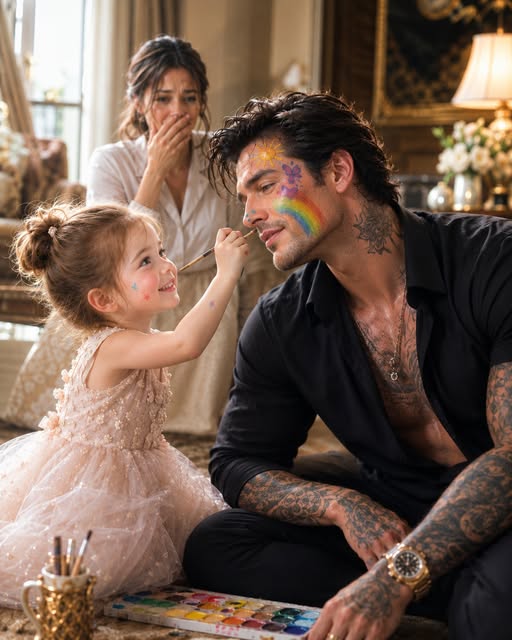 A three-year-old housekeeper’s daughter painted all over my face while I pretended to sleep—an offense that could have terrified grown men inside my Chicago mansion. But when I opened my eyes and heard why she had done it, the feared mafia boss everyone called heartless nearly broke in front of them.