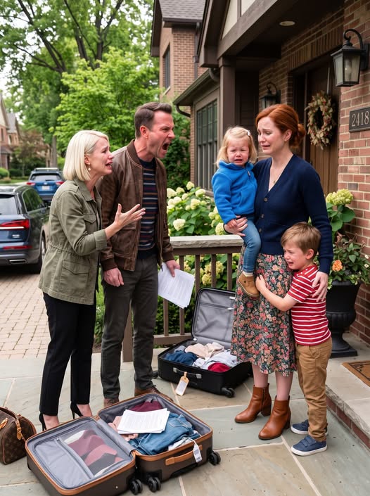 Holding both our children’s hands, I hurried home to tell my husband I had inherited $24 million and a skyscraper in New York City. But he and his mistress were already on the porch with divorce papers. She sneered, “Pack your things. There’s no room in this house for a leech.” I smiled. “Actually, this house belongs to…”