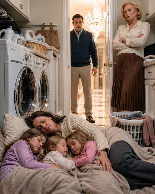 My Mother-in-Law Banished Me and My Three Daughters to a Tiny Room Beside the Laundry, Constantly Reminding Me, “A Woman Who Can’t Give This Family a Son Has No Value.” The Morning She Humiliated Me Before Forty Charity Donors, a Billionaire Quietly Removed His Suit Jacket, Wrapped It Around My Shivering Girls, and Declared, “They’re Leaving With Me.”